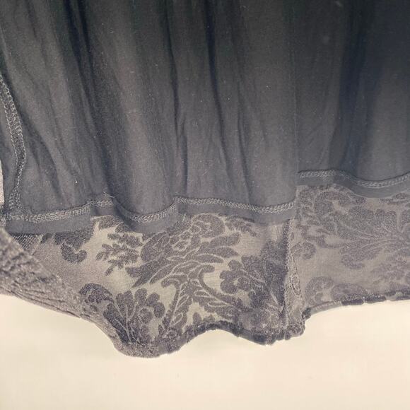 Cable & Gauge Top XL Black Velvet Tapestry Pattern Whimsigoth Dark Romantic - Picture 6 of 9